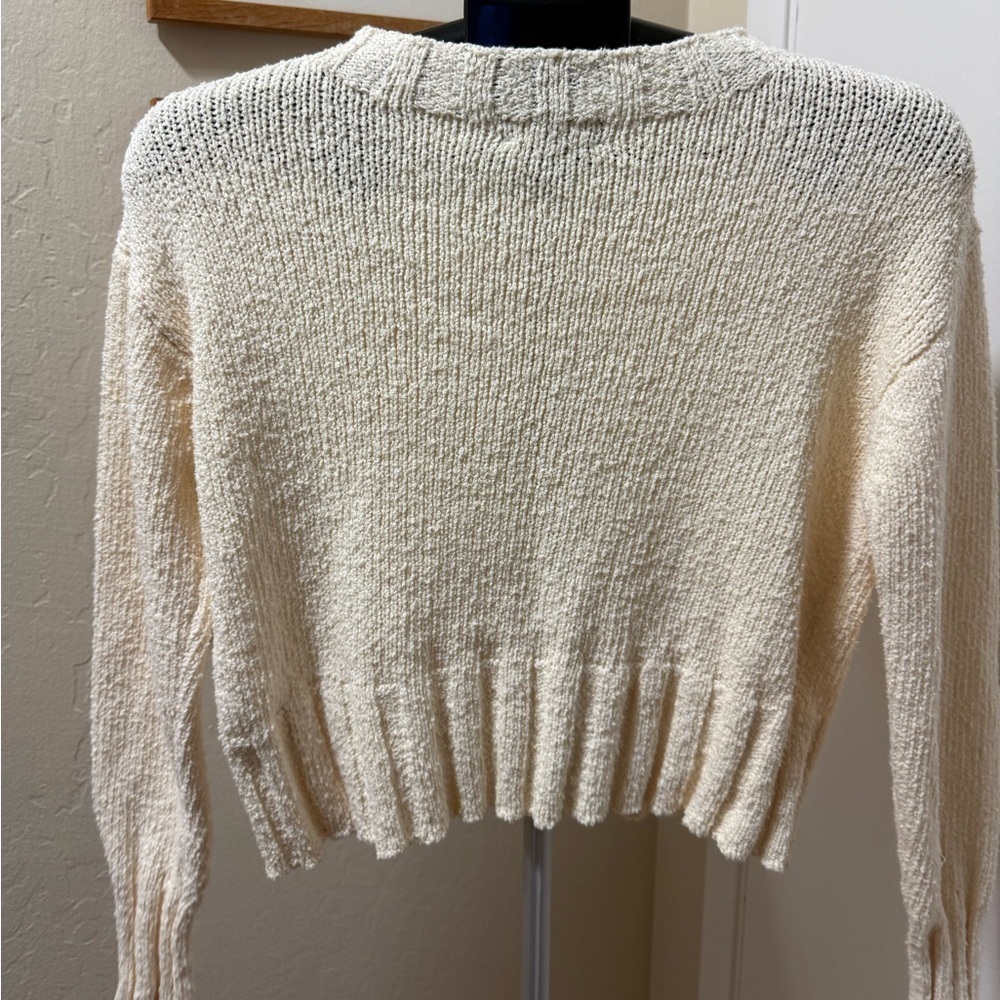 J. Crew Women's Ivory Crew Neck Sweater - Picture 3 of 4